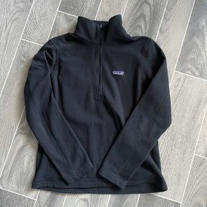 EUC Patagonia Micro D 1/4-Zip Fleece Jacket Black M